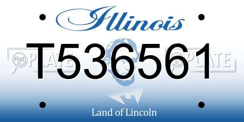 T536561 Illinois License Plate