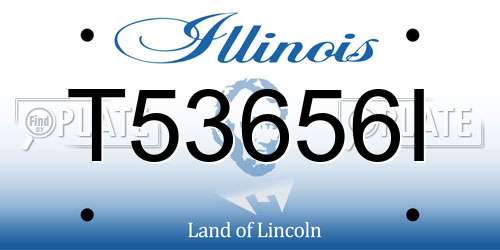 T53656I Illinois License Plate