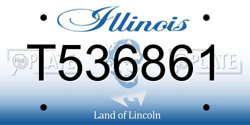 T536861 Illinois License Plate