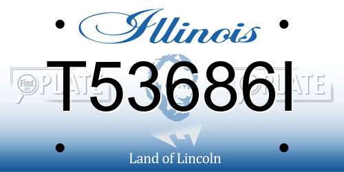 T53686I Illinois License Plate