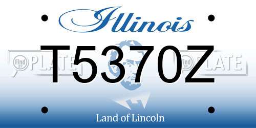 T5370Z Illinois License Plate