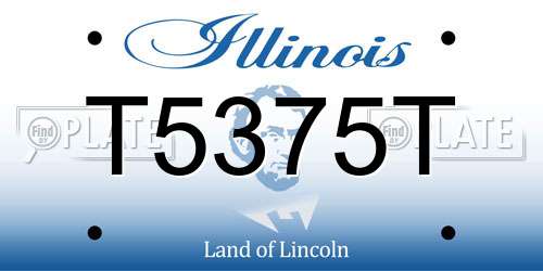 T5375T Illinois License Plate
