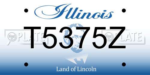 T5375Z Illinois License Plate