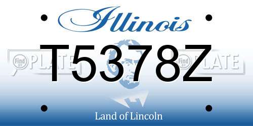 T5378Z Illinois License Plate