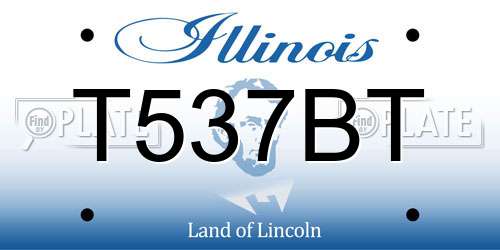T537BT Illinois License Plate