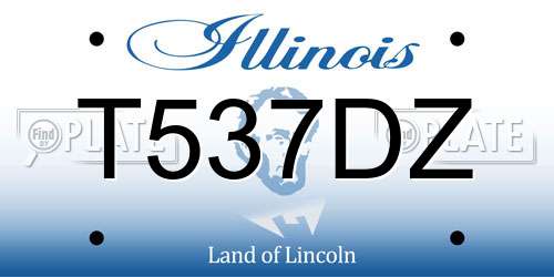 T537DZ Illinois License Plate