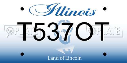 T537OT Illinois License Plate