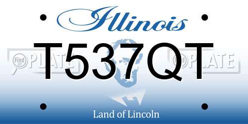 T537QT Illinois License Plate