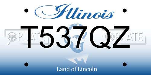 T537QZ Illinois License Plate