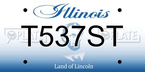 T537ST Illinois License Plate