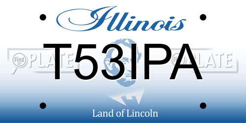 T53IPA Illinois License Plate