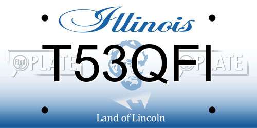 T53QFI Illinois License Plate