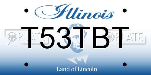 T53TBT Illinois License Plate