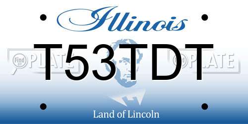 T53TDT Illinois License Plate