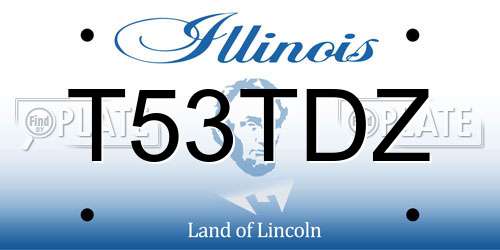 T53TDZ Illinois License Plate