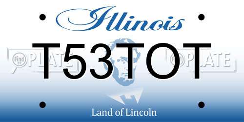 T53TOT Illinois License Plate