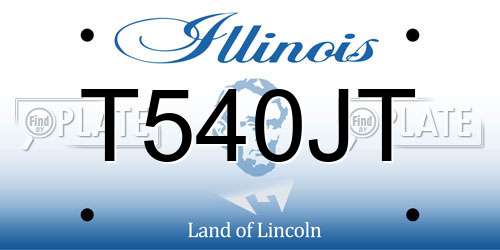 T540JT Illinois License Plate