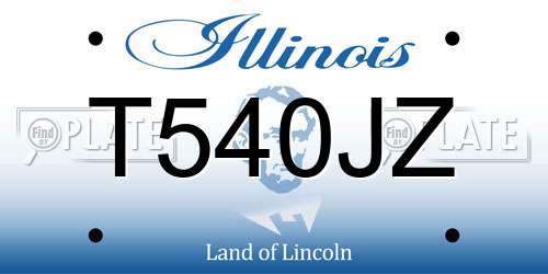 T540JZ Illinois License Plate