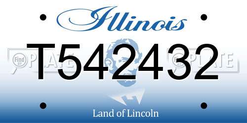 T542432 Illinois License Plate