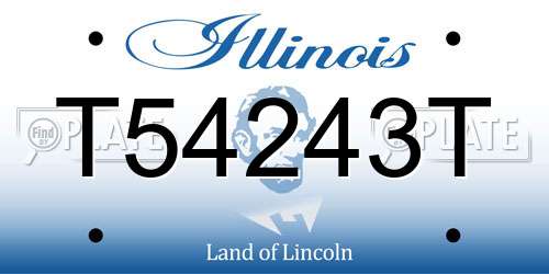 T54243T Illinois License Plate