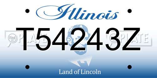 T54243Z Illinois License Plate