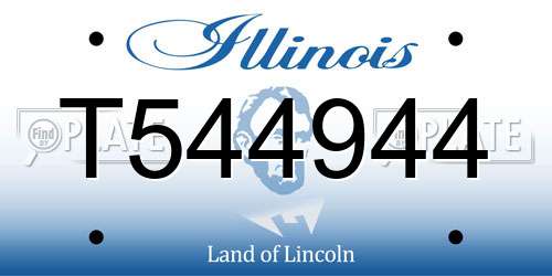 T544944 Illinois License Plate