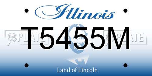 T5455M Illinois License Plate