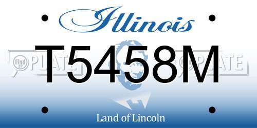 T5458M Illinois License Plate