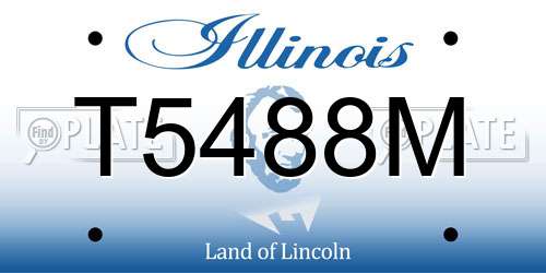 T5488M Illinois License Plate