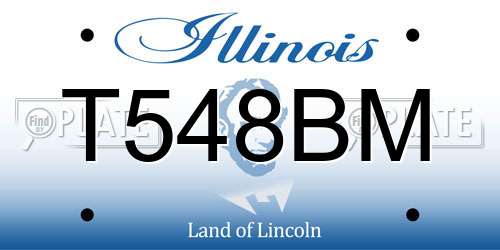T548BM Illinois License Plate