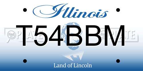 T54BBM Illinois License Plate