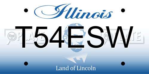 T54ESW Illinois License Plate
