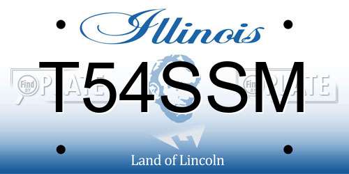 T54SSM Illinois License Plate