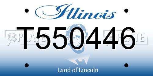 T550446 Illinois License Plate