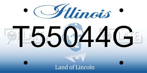 T55044G Illinois License Plate