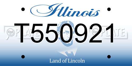 T550921 Illinois License Plate