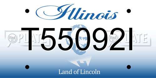 T55092I Illinois License Plate