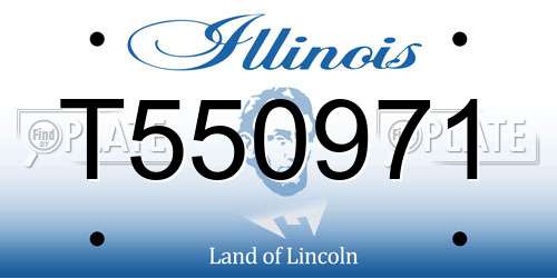 T550971 Illinois License Plate