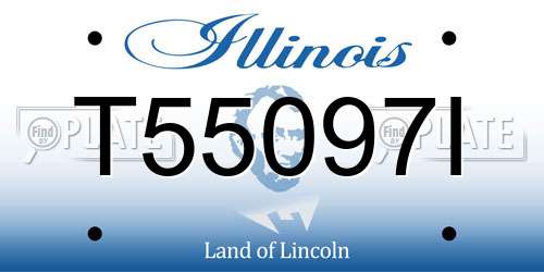T55097I Illinois License Plate