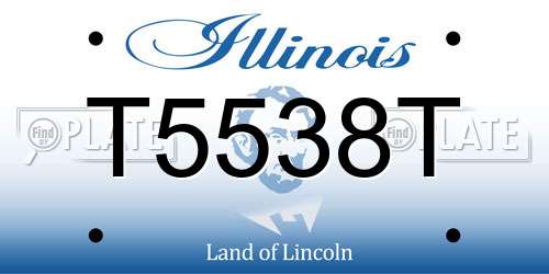 T5538T Illinois License Plate