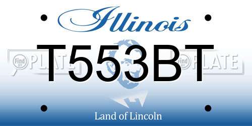 T553BT Illinois License Plate