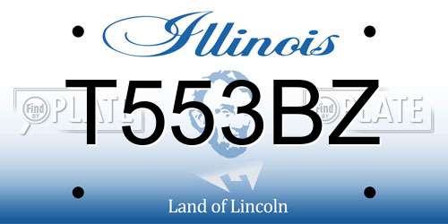 T553BZ Illinois License Plate