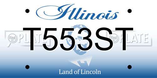 T553ST Illinois License Plate