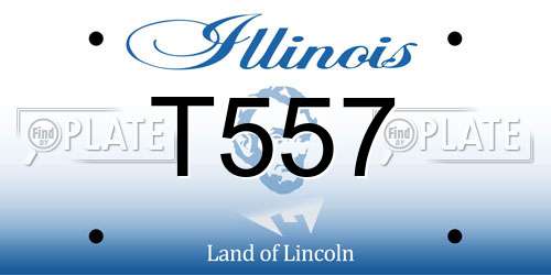 T557 Illinois License Plate