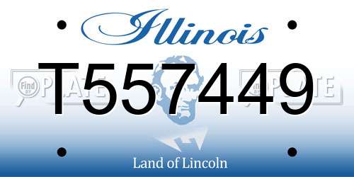T557449 Illinois License Plate