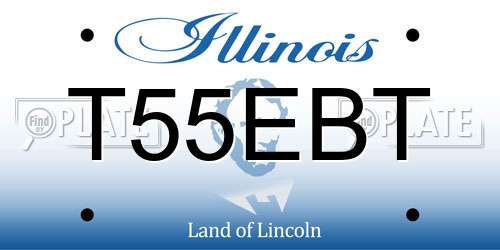 T55EBT Illinois License Plate