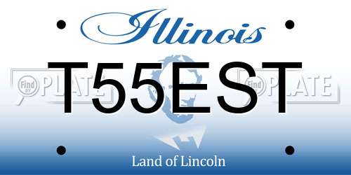 T55EST Illinois License Plate