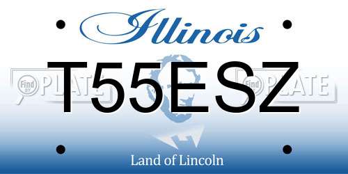T55ESZ Illinois License Plate