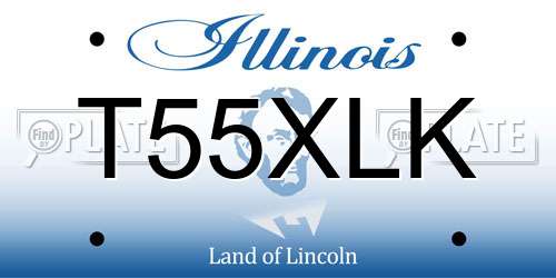 T55XLK Illinois License Plate