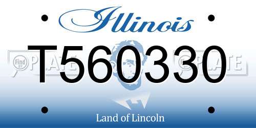 T560330 Illinois License Plate
